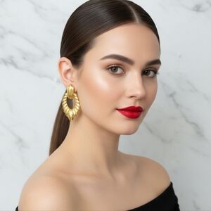 Stainless Steel Gold Hoop Earrings